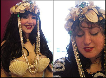 Lorelei Vanora + Carolyn Turgeon wearing Lorelei Vanora's mermaid crown